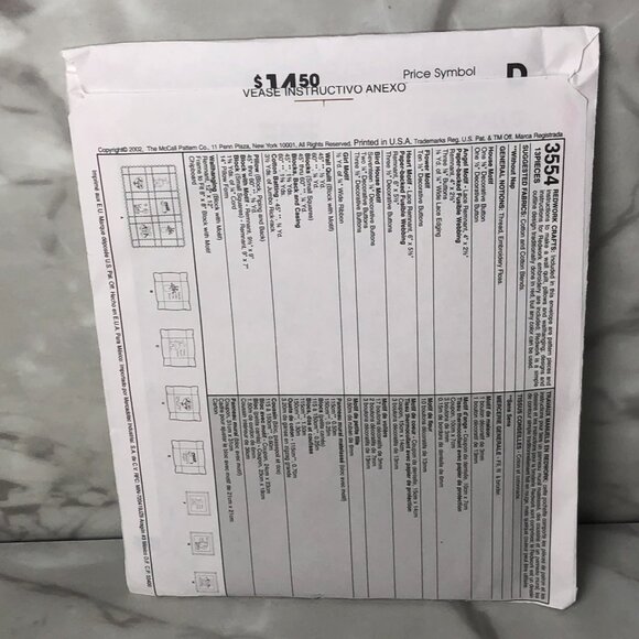 McCall's Craft Sewing Pattern 3554 Redwork Pillows Wall Quilt Wall Hanging Block - Picture 2 of 6